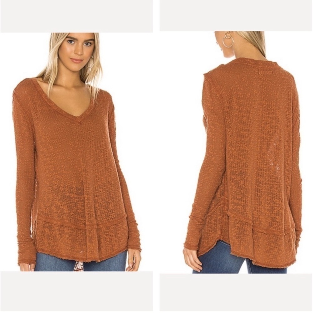 Free People Ocean Air Hacci Myrrh Top Size Small Women